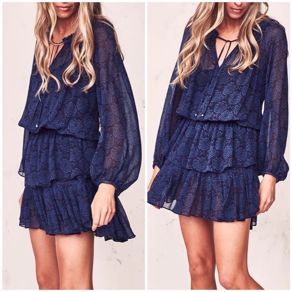 LoveShackFancy Popover Silk Mini Dress Size 0